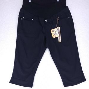 Hybrid and Company Maternity Black Jeans Womens Size 1X Mid Rise Denim Pants